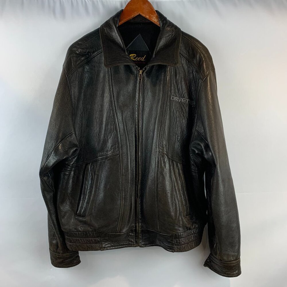Vintage Reed Leather Corvette Jacket – Made in USA Tag - Rare Find